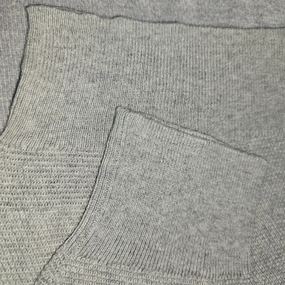 J.Crew Crewneck Sweater Men's Small Grey 100% Cotton Textured Raglan S CD617